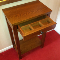 oak 1 drawer console